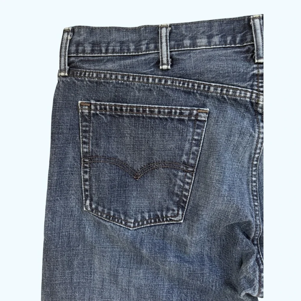 Levi's 514 Straight Fit 40x32 Jeans Men's Blue Denim Rare Blank R Red Tab ®
